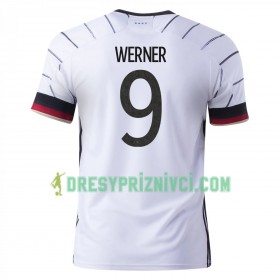 Fotbalové dres Německo TIMO WERNER 9 Domácí ME 2020 Krátký Rukáv